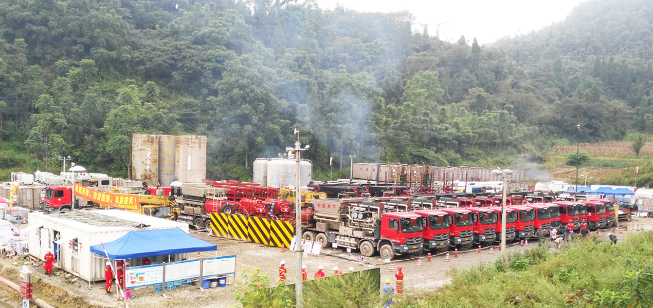 Jereh 2500 frac spread helps the shale gas operation in Sichuan,China