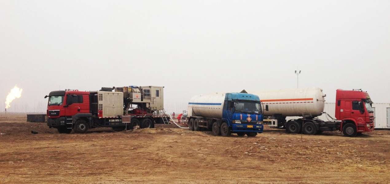 400K Truck Mounted Direct Fired Nirtrogen Pumper for Gas Lifting on Well Site of CNPC