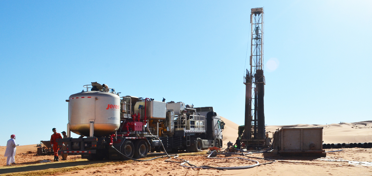 Single Pump Cementing Unit in Desert Region of Middle East