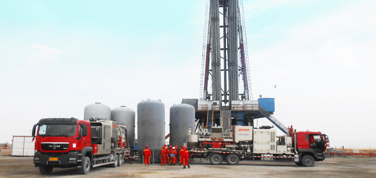 Single Pump Cementing Unit at Operation Site